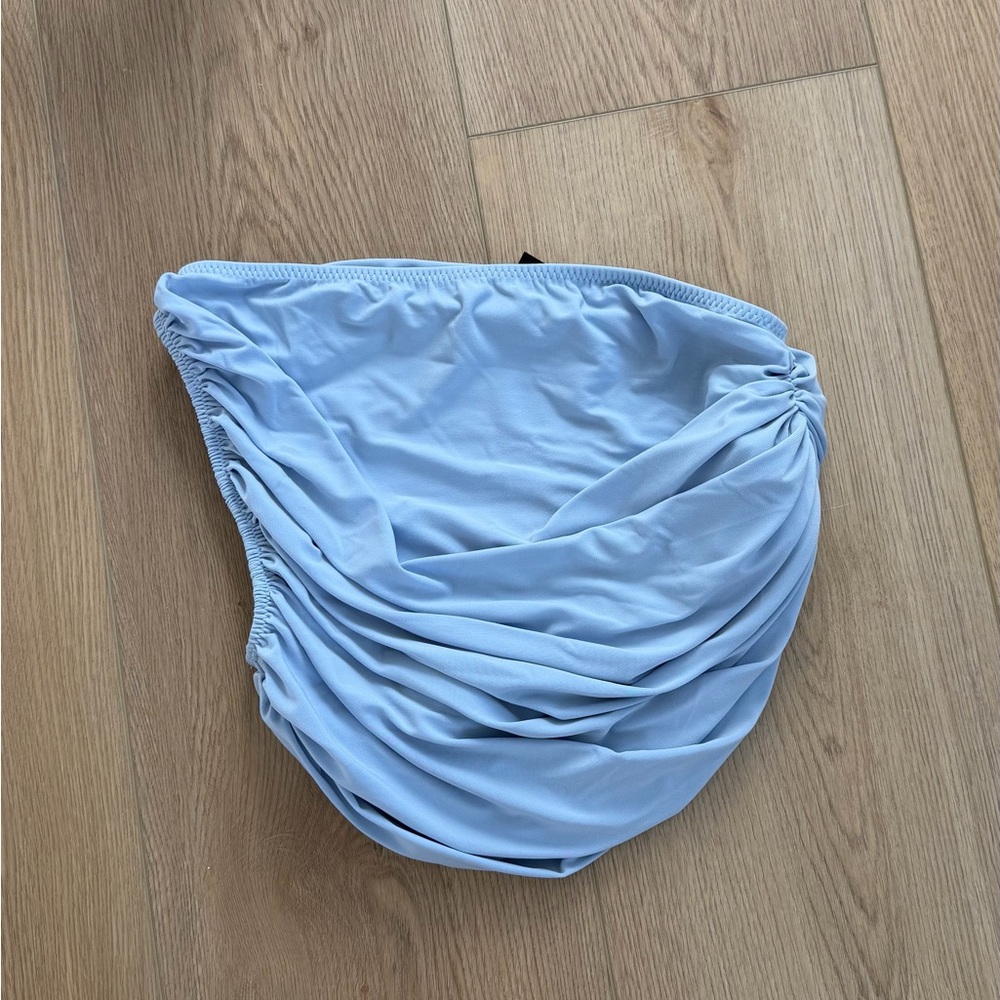 Norma Kamali Light Blue Ruched Top